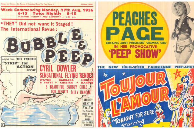 Memories of peep shows which served up a saucy striptease on stage in Leeds.