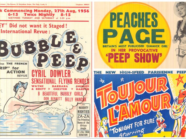 Memories of peep shows which served up a saucy striptease on stage in Leeds.