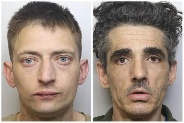 Riley (left) and Waters were jailed for selling crack and heroin. (pics by WYP)
