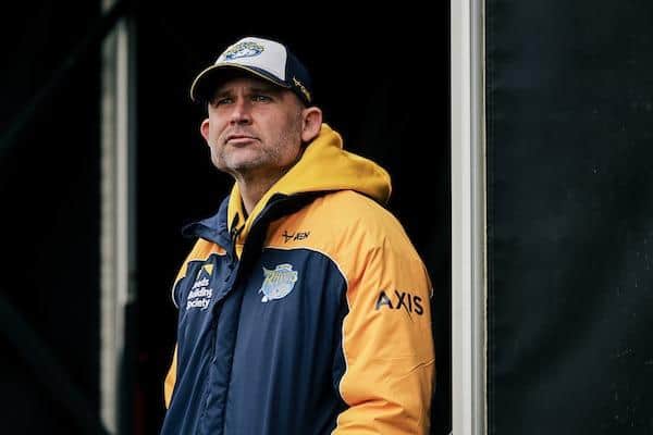 Leeds Rhinos coach Rohan Smith at Sunday's game against Hull FC. Picture by Alex Whitehead/SWpix.com
