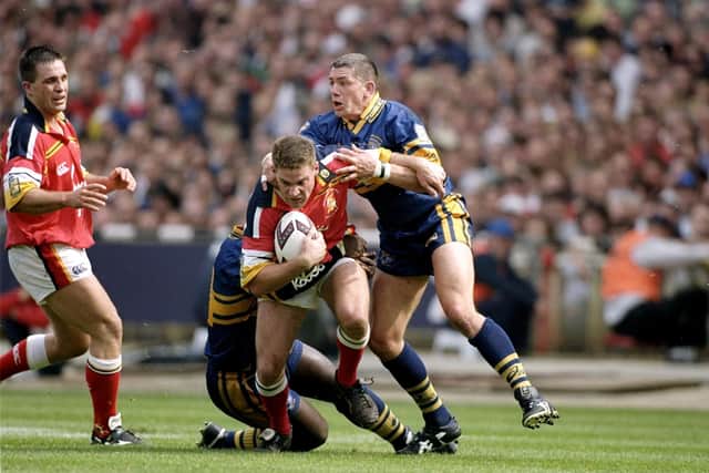 Daryl Powell, right, in action during the 1999 Challenge Cup final. (Photo: Getty Images)