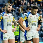 Recent results have left Rhyse Martin - right, with teammate Andy Ackers - disappointed and he admits Leeds Rhinos need to be better at Hull FC on Sunday. Picture by Allan McKenzie/SWpix.com.
