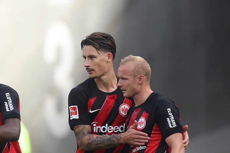 Robin Koch has gone unbeaten in his first six matches as an Eintracht Frankfurt player. The German international centre-back helped Eintracht qualify for the UEFA Europa Conference League group stage in which they have been drawn against Aberdeen, HJK Helsinki and PAOK. (Photo by Alex Grimm/Getty Images)