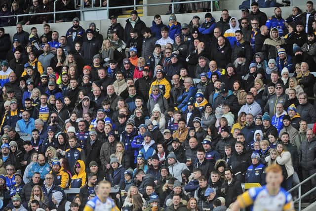 A crowd of 9,565 watched Rhinos' Boxing Day win over Wakefield at AMT Headingley. Picture by Steve Riding.