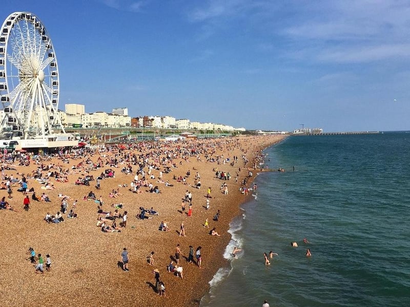 Brighton Beach is the top beach destination in England according to TikTok viewers. With plenty of attractions including the pier and British Airways i360, Brighton has plenty to offer to you this summer!