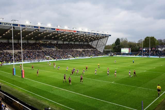 Grumpy Leeds Rhinos fans need their own section at AMT Headingley - one of them says. Picture by Alex Whitehead/SWpix.com.