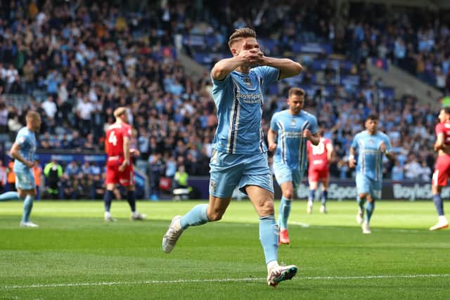 RECORD SALE: Of Viktor Gyokeres, above, from Coventry City to Sporting Lisbon. Photo by Matthew Lewis/Getty Images.