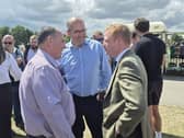 NFU County Chair Andrew Sewell, NFU President Tom Bradshaw and MP Robbie Moore