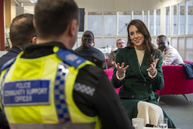 The Princess of Wales visited the iconic Leeds Kirkgate Market and speaks to local workers about their experiences of working in the community.