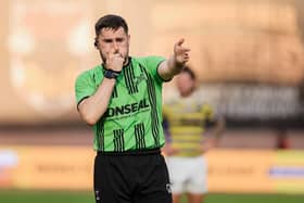 Referee Aaron Moore. Picture by Alex Whitehead/SWpix.com.