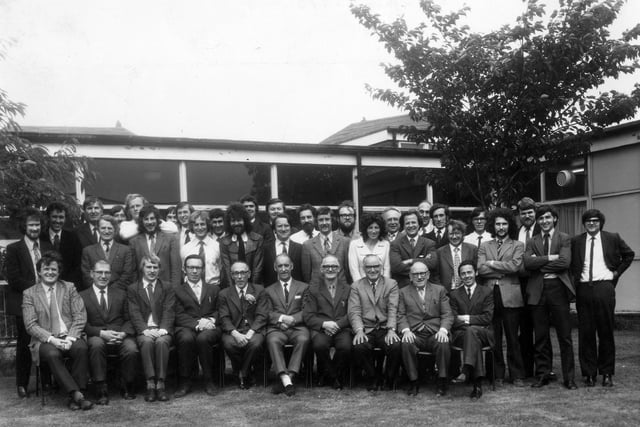 Staff of Moor Grange County Secondary School in July 1973. The school opened in 1960 but was demolished in the 1980s.