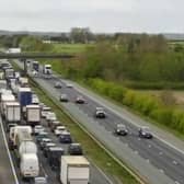 The A1(M) was closed following a serious collision