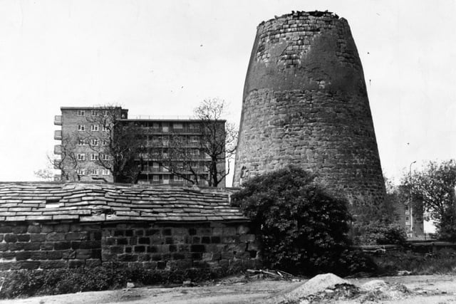 The derelict windmill at Mill Green pictured in February 1967.