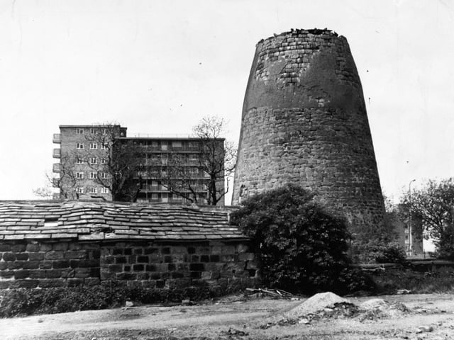 The derelict windmill at Mill Green pictured in February 1967.
