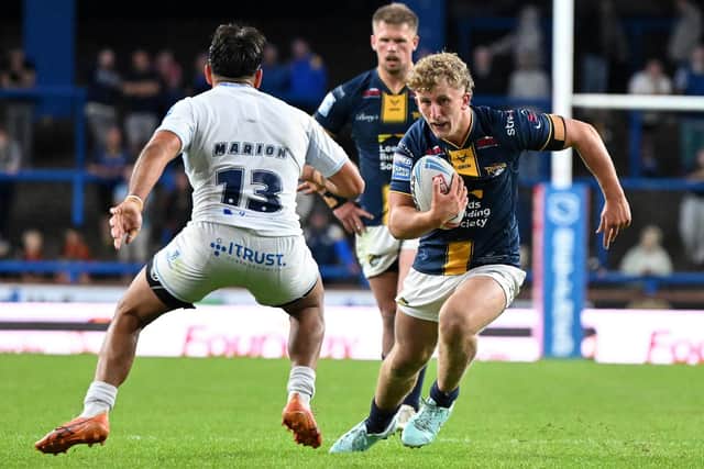 Leeds Rhinos' Zak Lloyd, who made his Betfred Super League debut against Toulouse Olympique last month, has been named in the Yorkshire academy squad. Picture by Matthew Merrick/SWpix.com.