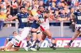 Aidan Sezer is facing five-six weeks on the sidelines after suffering a hamstring injury against St Helens. Picture by Allan McKenzie/SWpix.com.