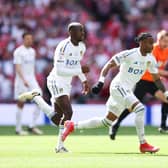 'MISSING': Leeds United's marquee names when the chips were down, Crysencio Summerville pictured looking to make something happen in the most important loss of the lot to Southampton in May's Championship play-off final defeat to Southampton. Photo by ADRIAN DENNIS/AFP via Getty Images.