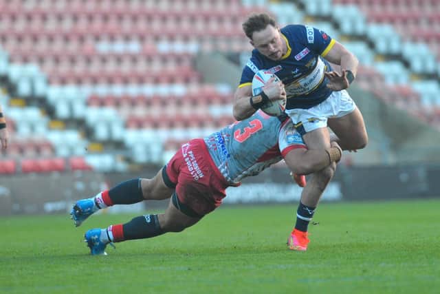 James Donaldson is hoping for a recall to Rhinos' 17. Picture by Steve Riding.