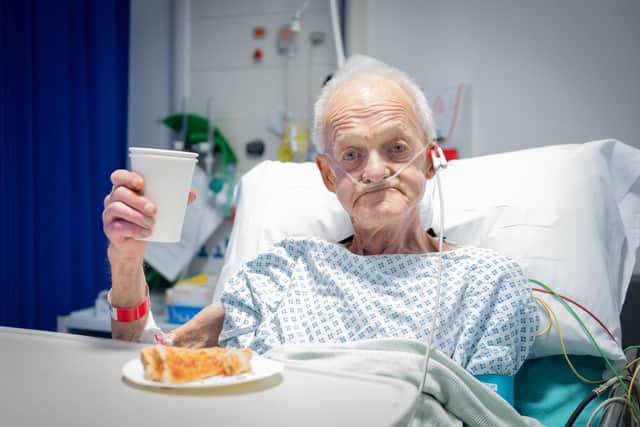 Leslie Thompson, 79, from Yeadon, the first patient in Leeds to receive the new treatment.