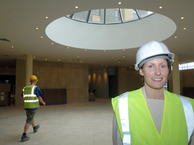Bewley's Hotel in Leeds city centre, which was nearing completion. Pictured is general manager Paula Asple, on July 9, 2004.