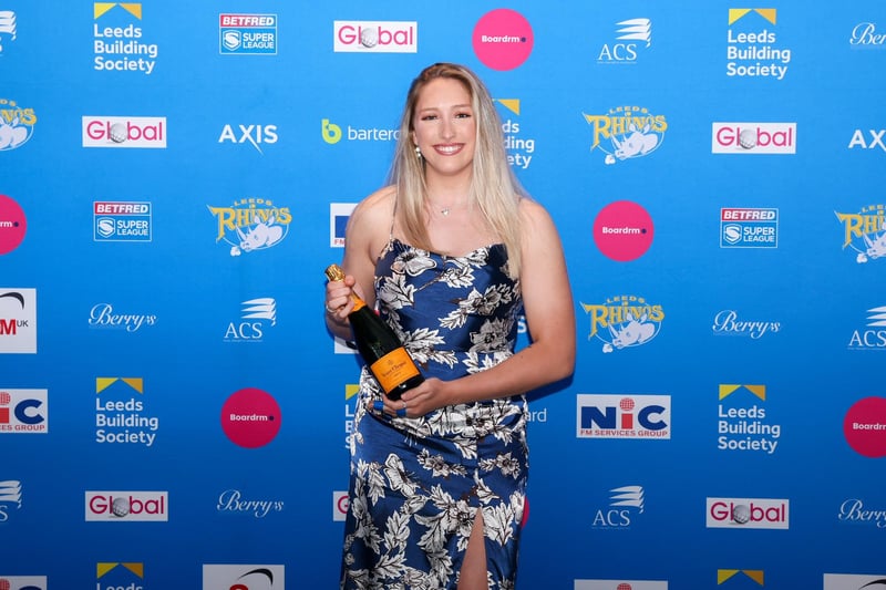 Caitlin Beevers' solo touchdown in the Women's Challenge Cup final at Wembley was named Rhinos' try of the season, receiving more than 55 per cent of votes cast by fans.