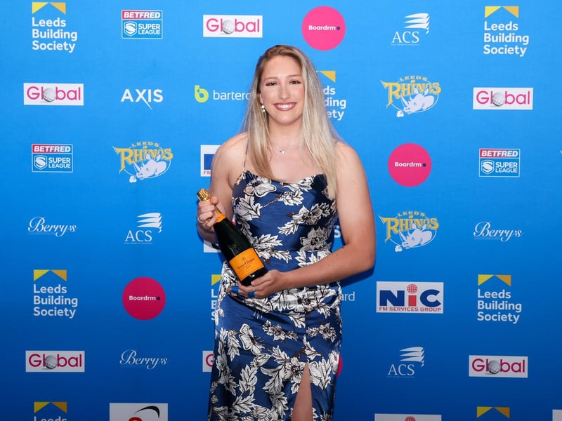 Caitlin Beevers' solo touchdown in the Women's Challenge Cup final at Wembley was named Rhinos' try of the season, receiving more than 55 per cent of votes cast by fans.