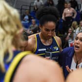 Building a culture: Director of netball Liana Leota, right, hopes to convince players like Vicki Oyesola, left, that the project is worth buying into at Leeds Rhinos Netball (Picture: Tom Pearson)