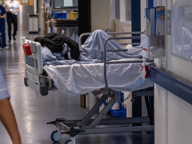 A patient bed on an NHS hospital ward in England. PIC: PA/PA Wire