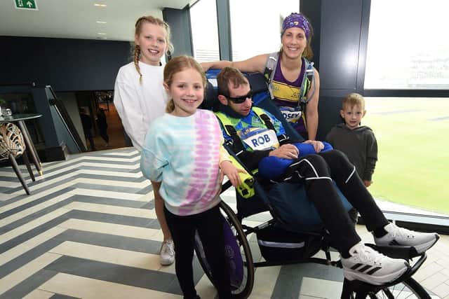 Rob Burrow and his family will take on the mini race on the day of the Leeds 10K. Picture: Run For All.