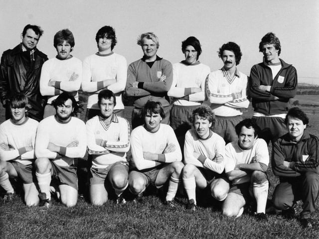 Jaglin AFC pictured in March 1982. Back row, from left, are Jim Murry, Dave Bell, Andy Duggan, Mick Hickling, Steve White, Geoff Addams and Alan Davies. Front row, from left, are Ian Royston, Dennis Britton, Steve Sharp, Ronnie Ashton (captain), Keith Atkinson, Mick Stabler and Peter White.