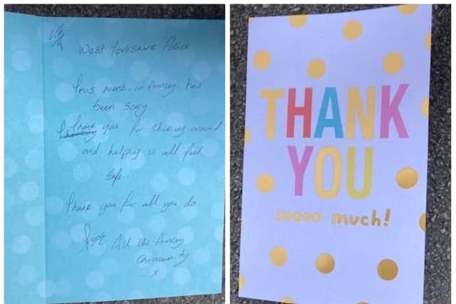The thank you card.