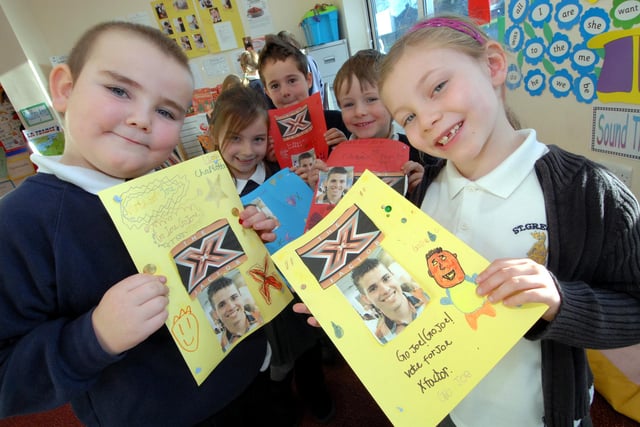 Pupils at St Gregory's Primary School made Joe masks and posters in 2009.