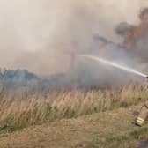 Firefighters from across the county have been helping to tackle the blaze on Langdale Moor - Image: Thirsk Fire Station