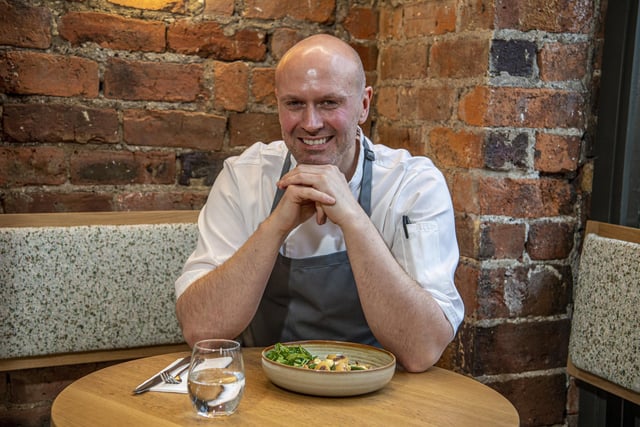 Chef patron Simon Hawkins at Great George Street restaurant FINT, which scored 10 for food, 9 for atmosphere, 9 for service and 10 for value