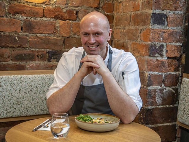 Chef patron Simon Hawkins at Great George Street restaurant FINT, which scored 10 for food, 9 for atmosphere, 9 for service and 10 for value