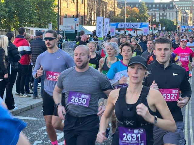 Runners get going in the 10km run to the Abbey and back. (pic by Steve Riding)