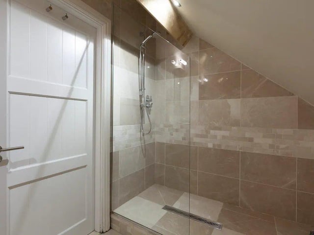There are two bathrooms in the oft; one with a luxurious walk-in shower.