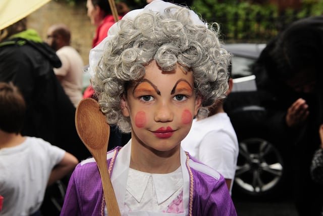 Thomas Kennedy, aged seven, dressed up ready for the parade. (pic by Steve Riding)