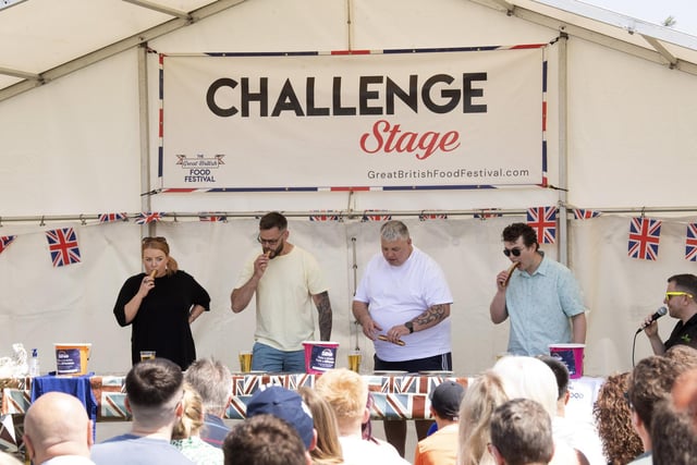 Fierce food eating competitions will be taking place throughout the three days.
