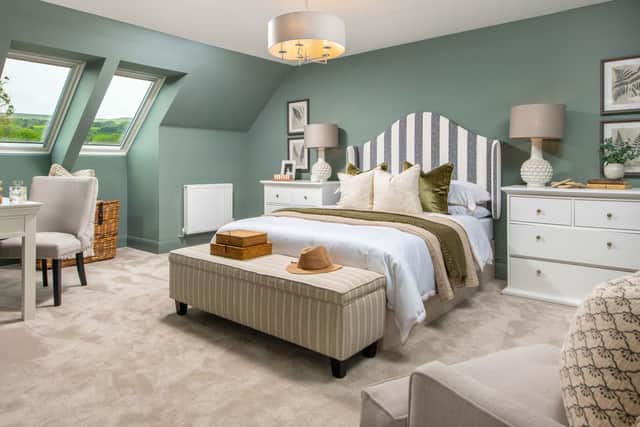 B&DWYW - A bedroom inside the Lichfield style show home at Imperial Court