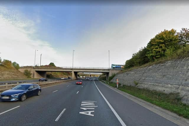 Drivers are being warned of a closure on the A1M at Bramham Interchange that also affects the A64. Picture: Google