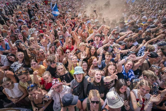 The crowd at Leeds Festival as excitement builds for headline sets from Bring Me The Horizon and Arctic Monkeys. Picture: Danny Lawson/PA Wire