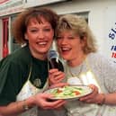 Lynn Hayward and Mandy Marsden owners of the 'Slice Girls' sandwich bar on Upper Wortley Road. Pictured in May 1997.