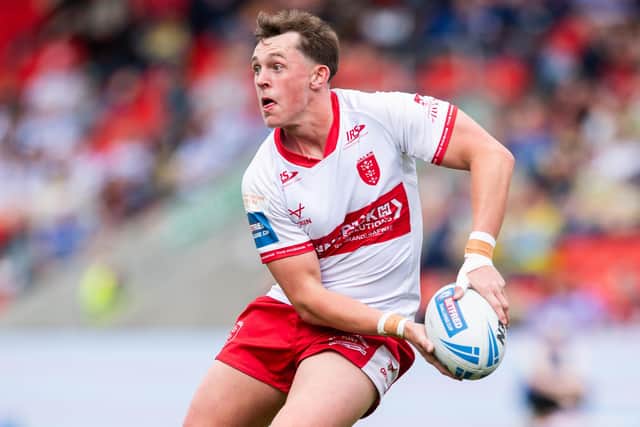 Hull KR's Jack Broadbent began his career with Leeds Rhinos and has also played for Castleford Tigers. Picture by Allan McKenzie/SWpix.com.