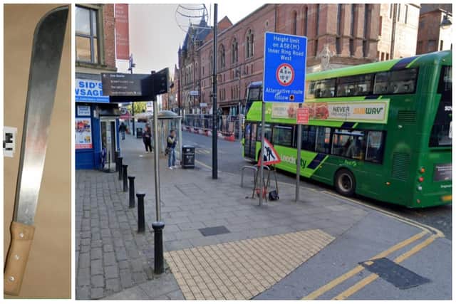 The teenager chased and attacked the boy in Leeds city centre.  (submitted library pic from WYP / Google Maps)
