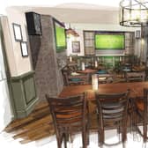 Sports bar area