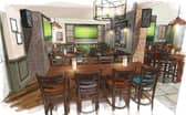 Sports bar area