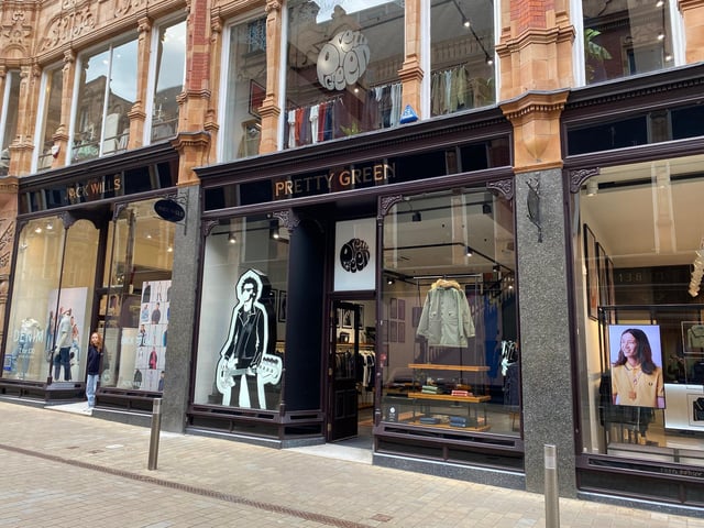Returning to King Edward Street, Liam Gallagher’s Pretty Green is set to reopen this month. The brand's menswear collection reflects the interconnected relationship of
music, culture and style.