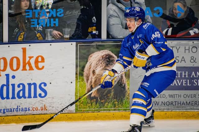 BACK IN THE GAME: Jordan Griffin returned to the Leeds Knights line-up for the first time since September. Picture: Rob Halls/Knights Media