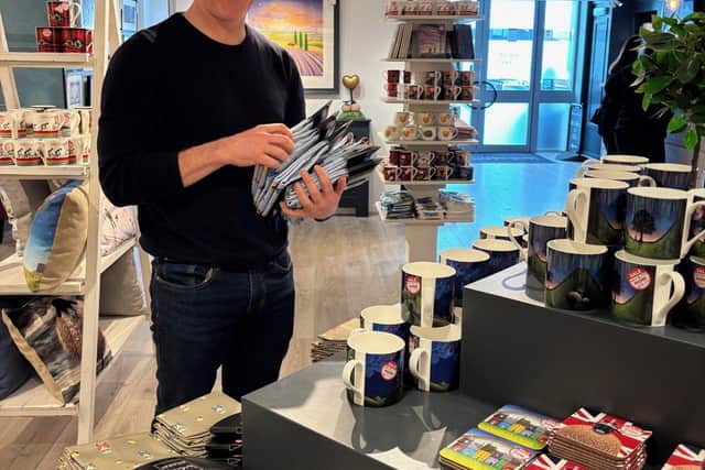 Chris Bradley, Head of Marketing at Lucy Pittaway Ltd, in the new destination outlet store.